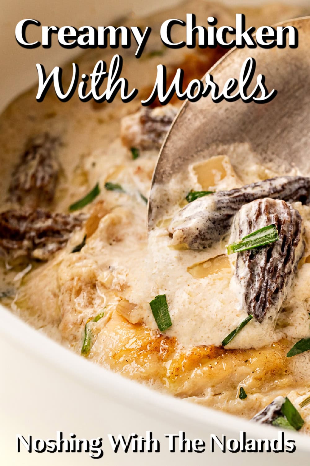 Creamy Chicken with Morels pin. 