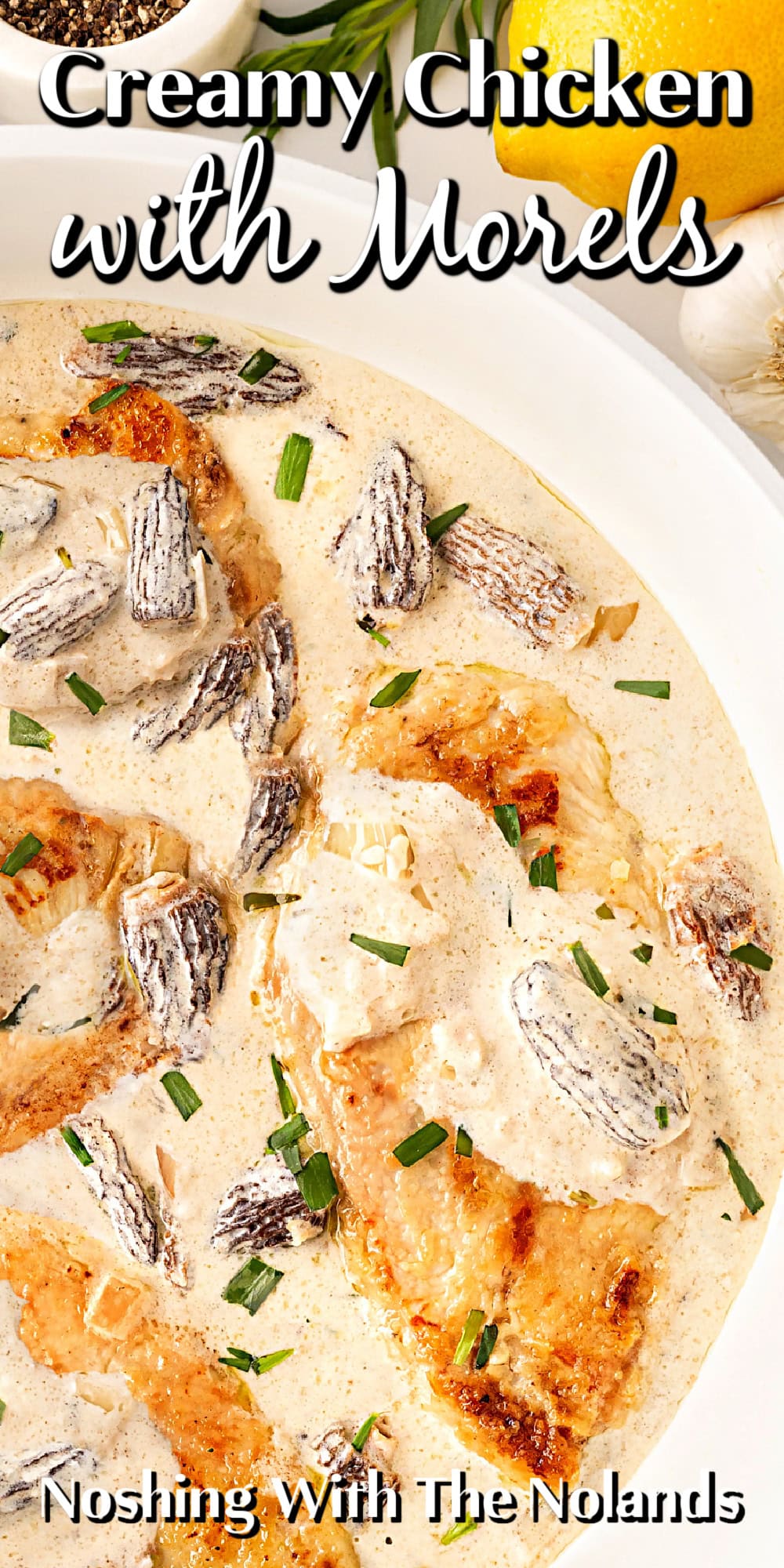 Creamy Chicken with Morels pin. 