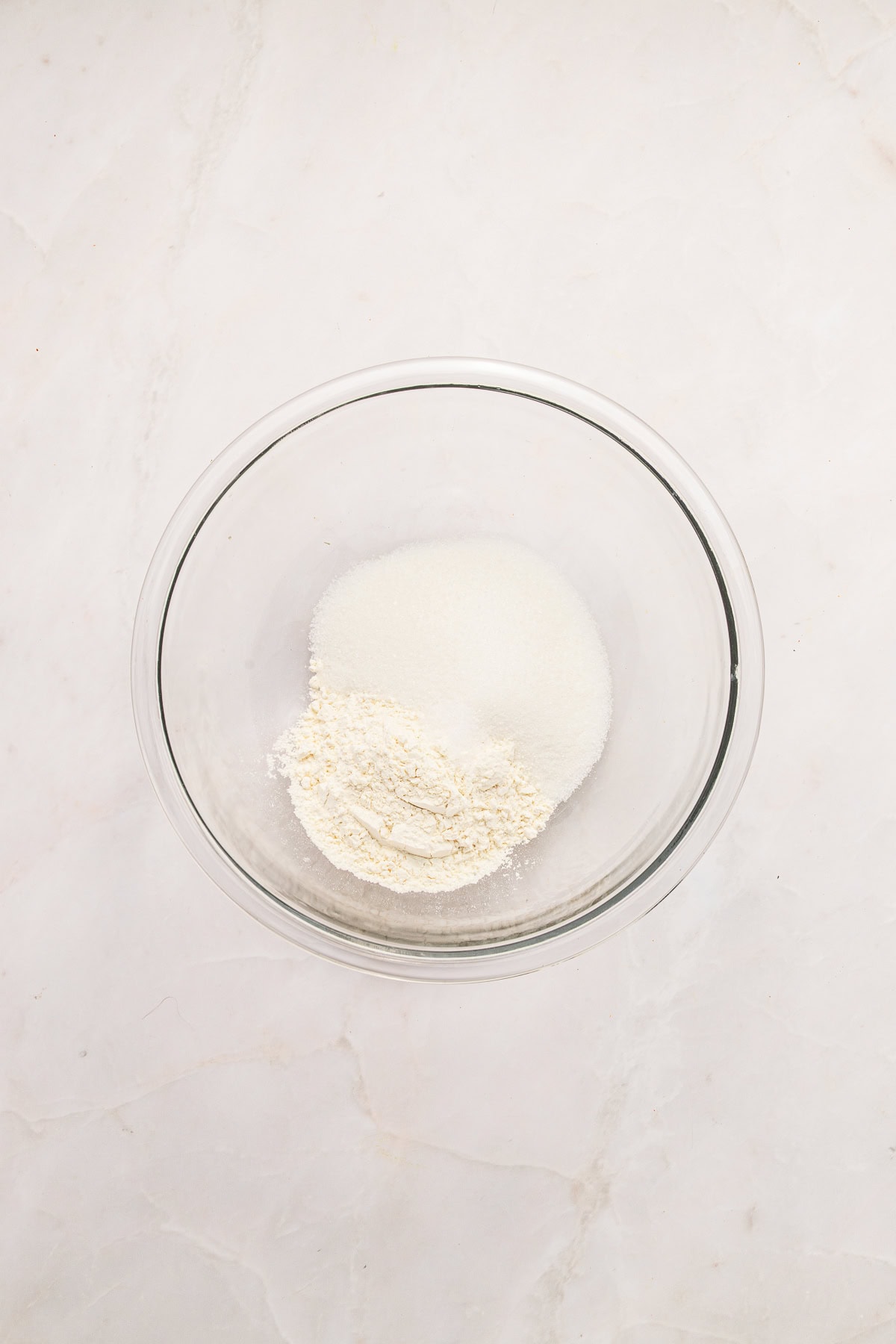 Mixing dry ingredients.