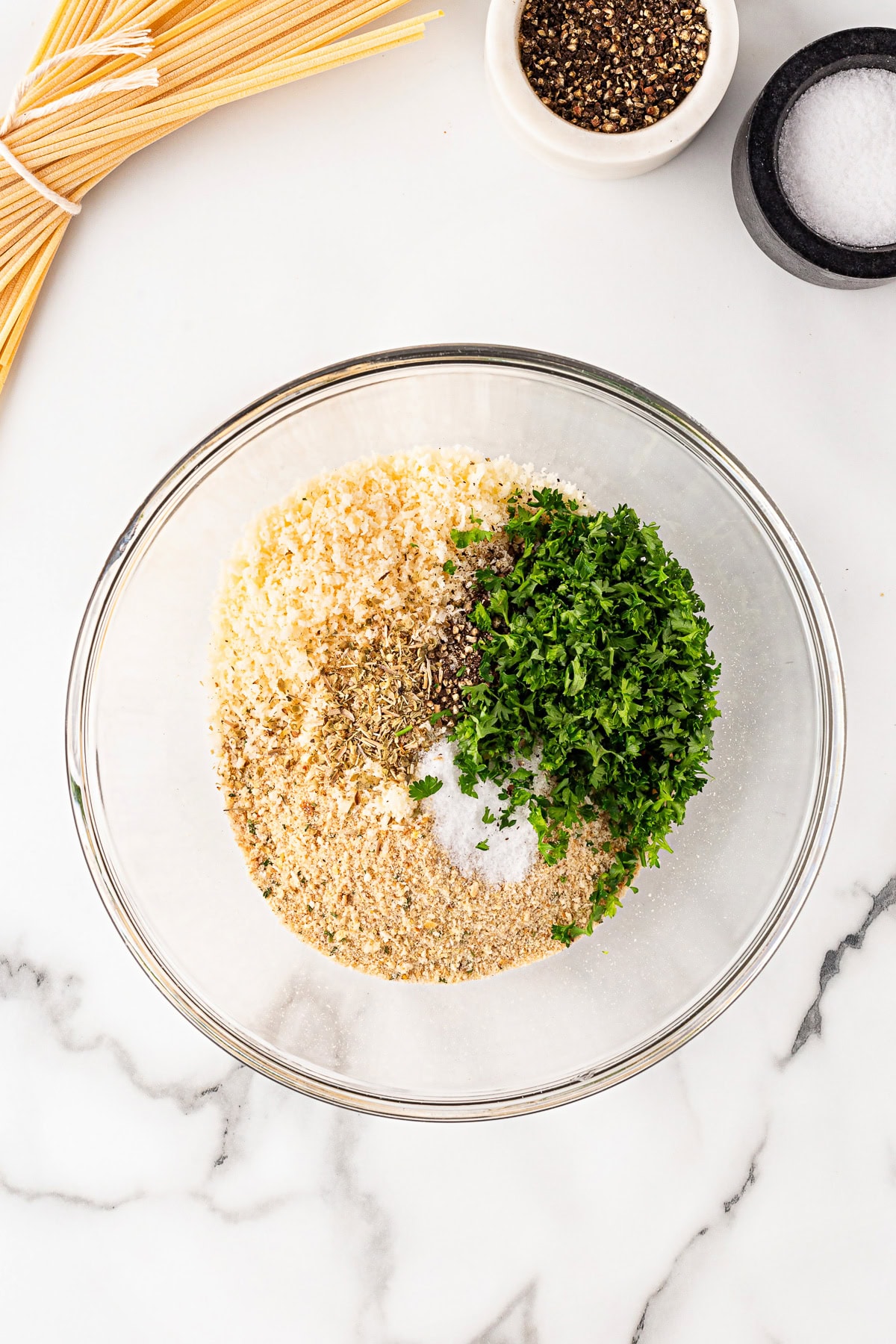 Seasonings in bowl.