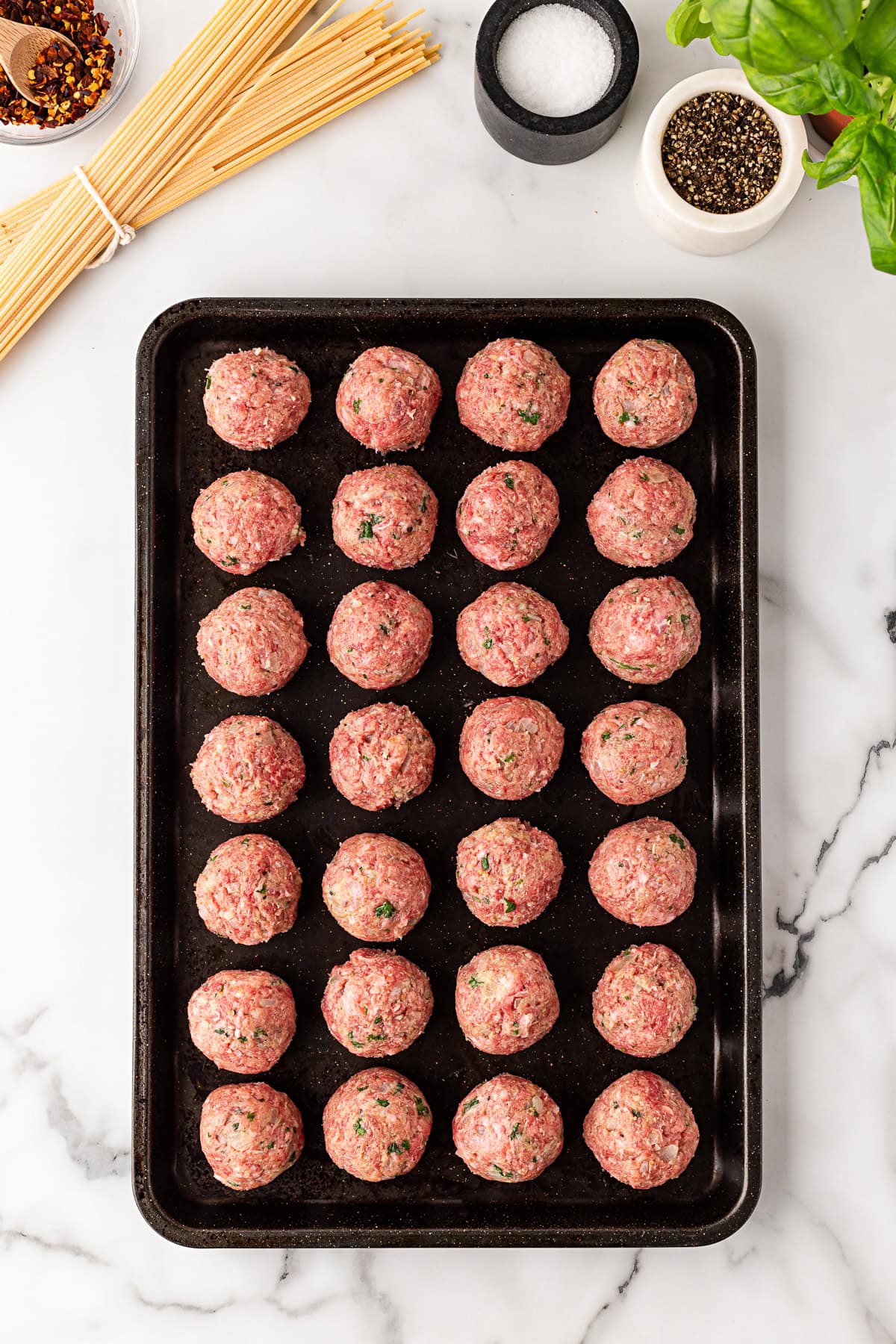 Meatballs made. 