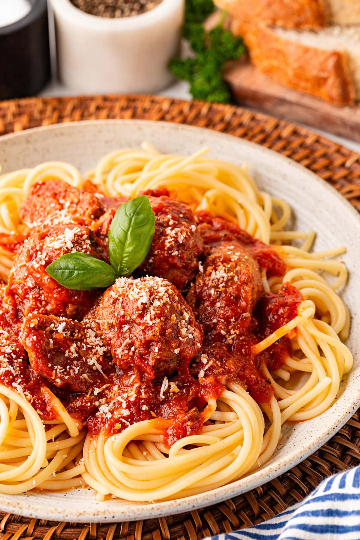 Sunday Sauce served over pasta. 