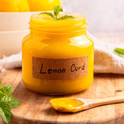Lemon Curd in a jar.