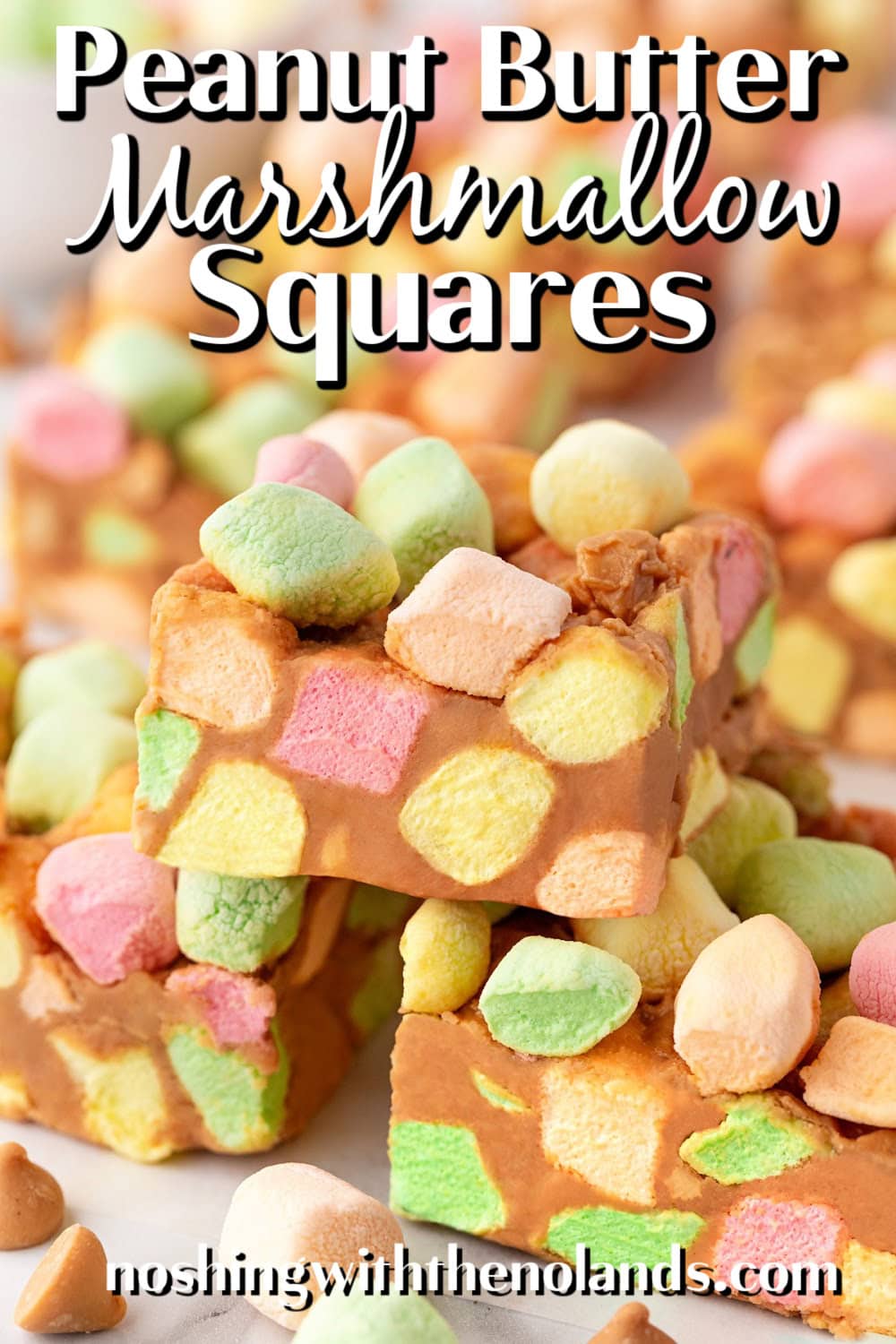Peanut Butter Marshmallow Squares pin. 