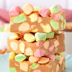 Stacked Confetti squares.