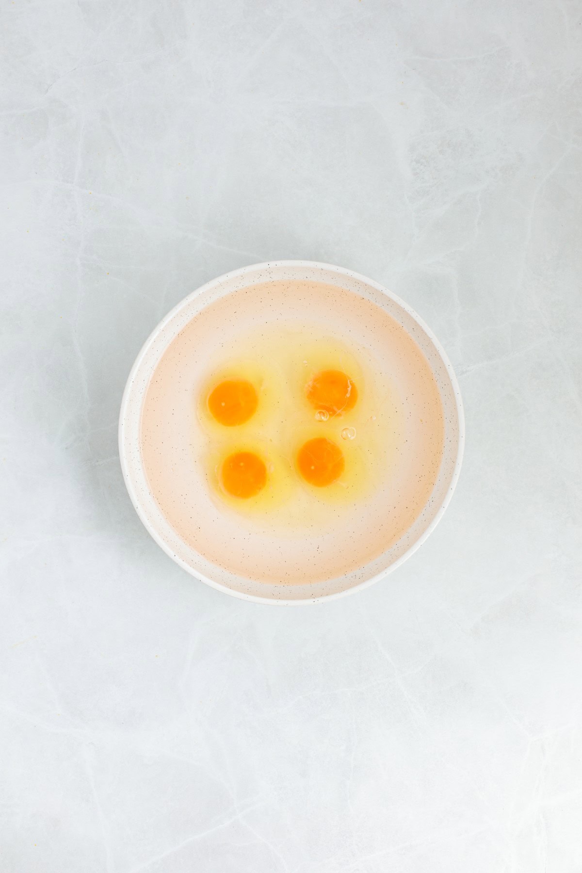 Eggs in a vinegar bath. 