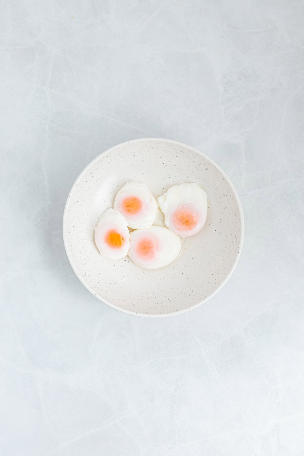 Poached eggs in a bowl. 