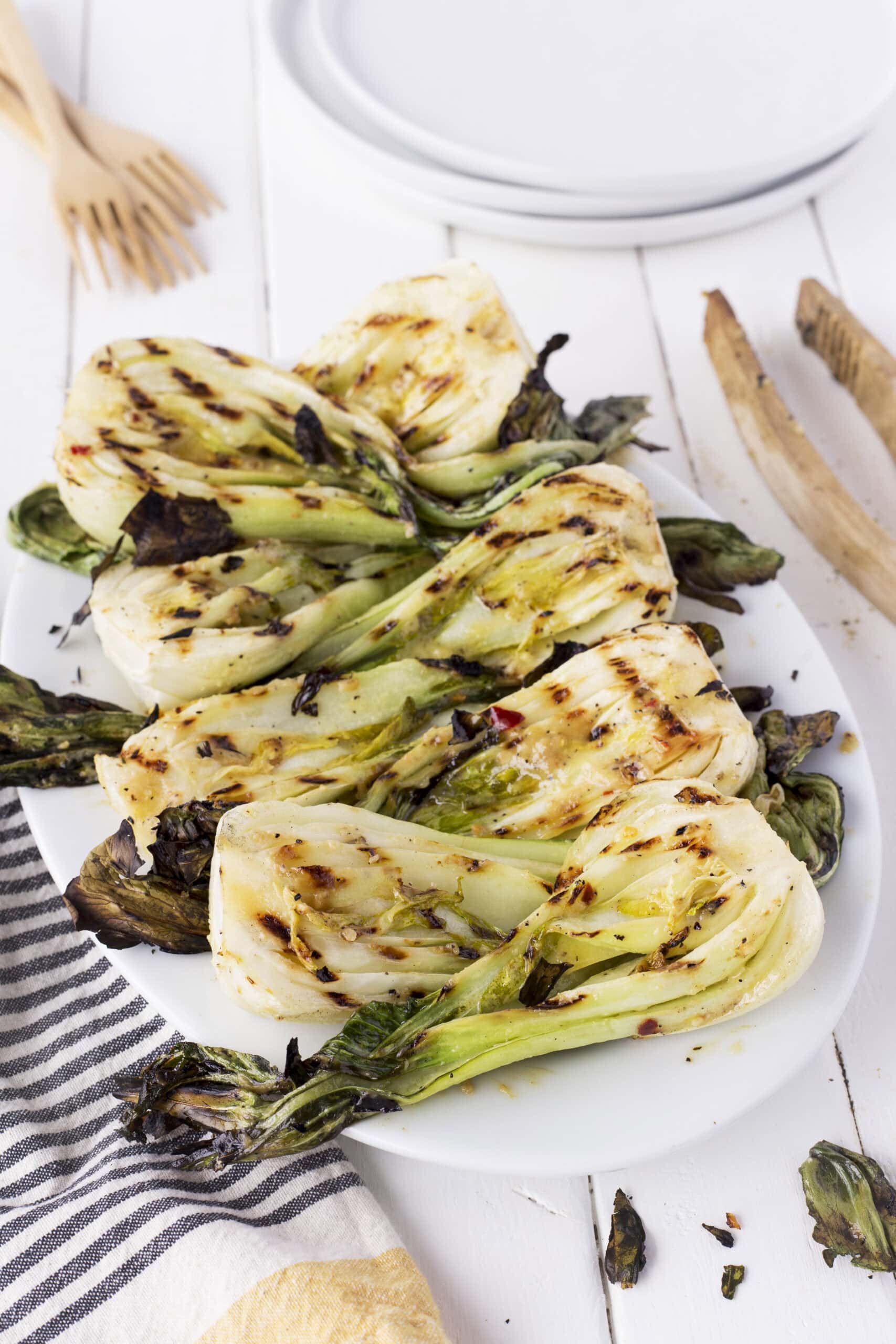 Miso Grilled Bok Choy.
