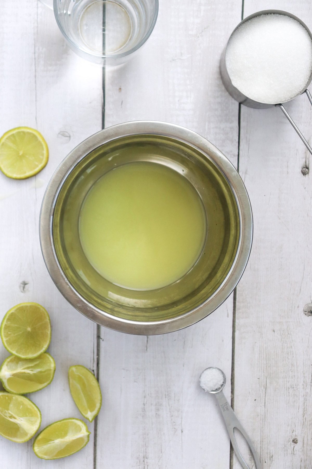 Lime juice in a bowl.