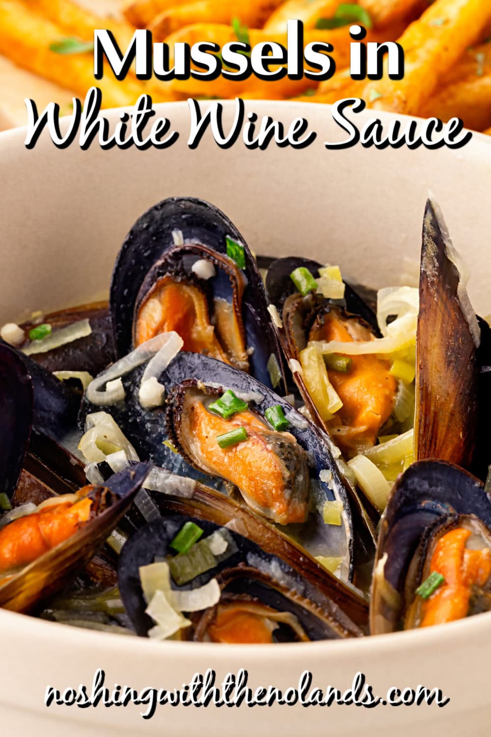 Mussels in White Wine Sauce pin. 