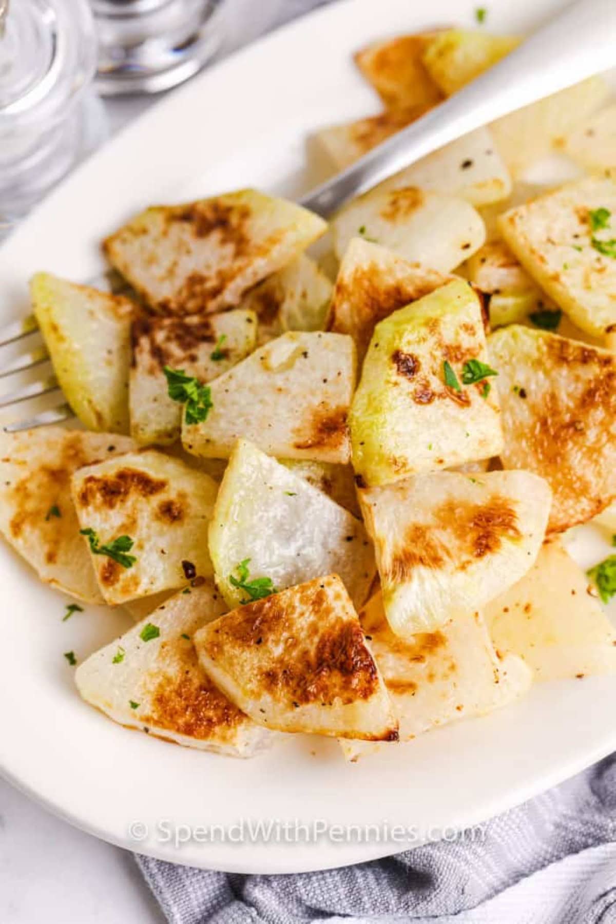 Roasted Kohlrabi. 