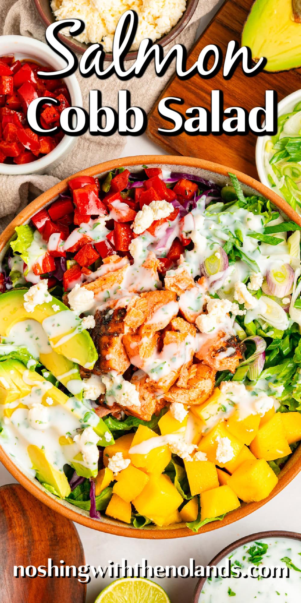 Salmon Cobb Salad pin. 