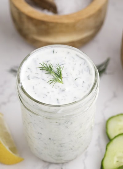 Dressing in a jar.