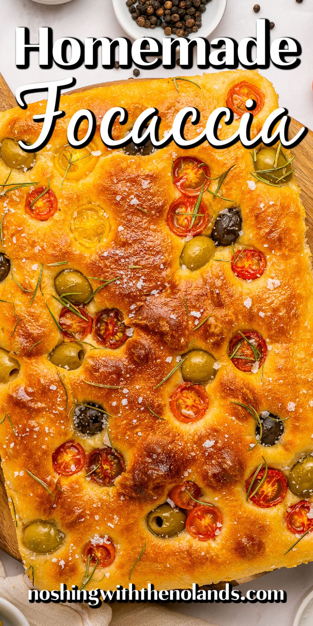 Focaccia Recipe pin.