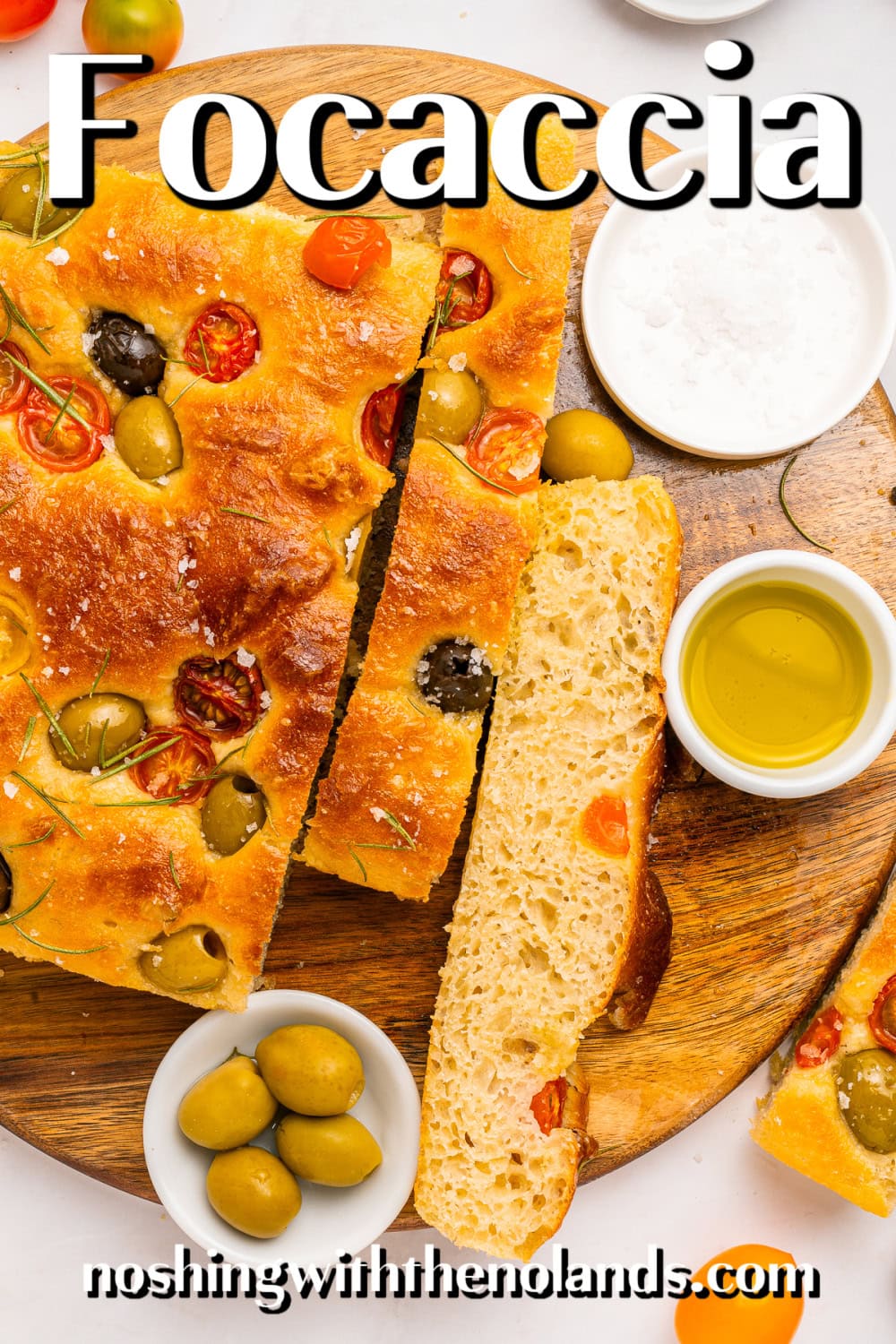Focaccia Recipe pin.