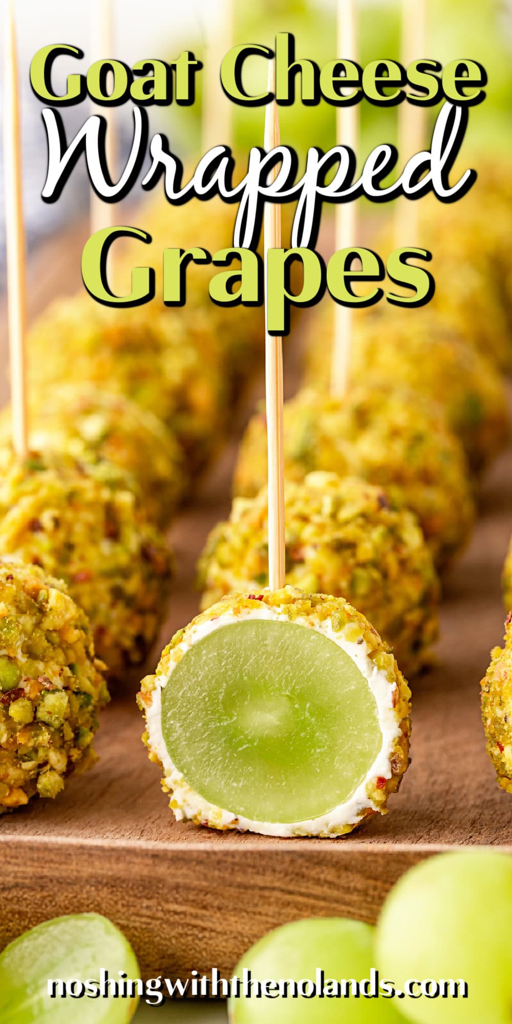 Goat Cheese Wrapped Grapes pin. 