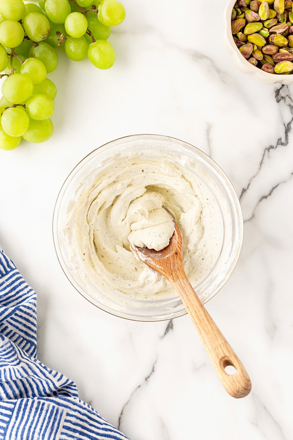 Goat cheese mixture. 