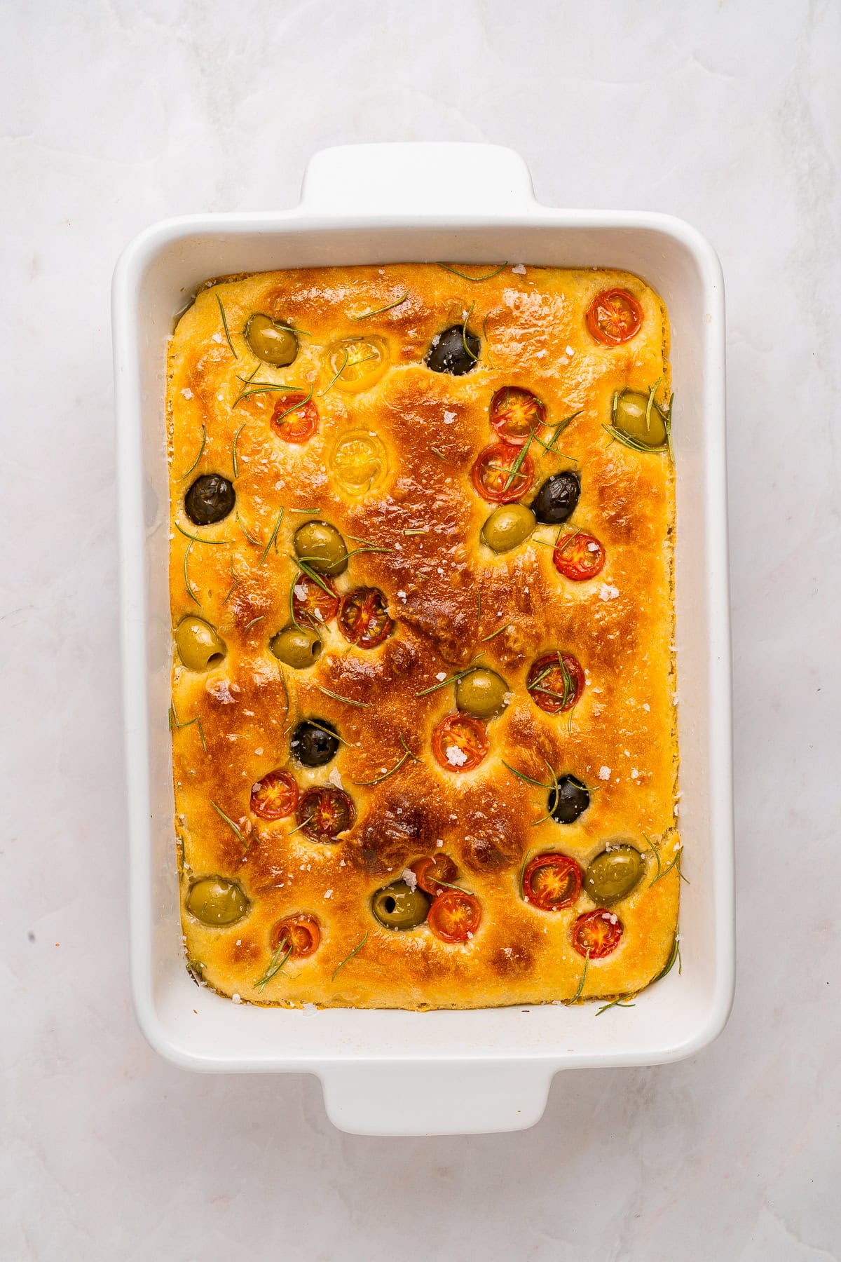 Freshly baked focaccia.