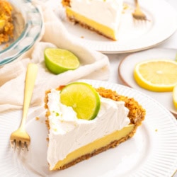 Pie slices on plates.