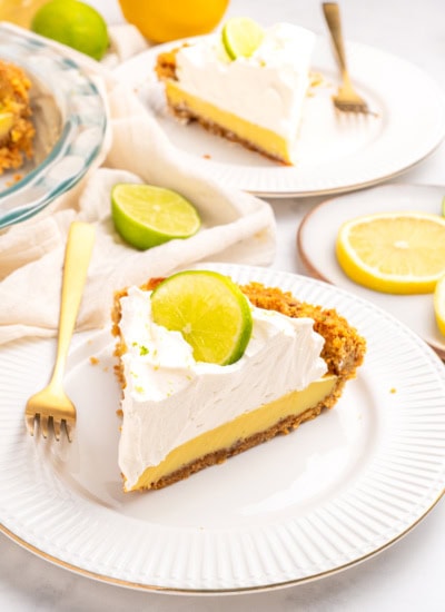 Plates of pie.