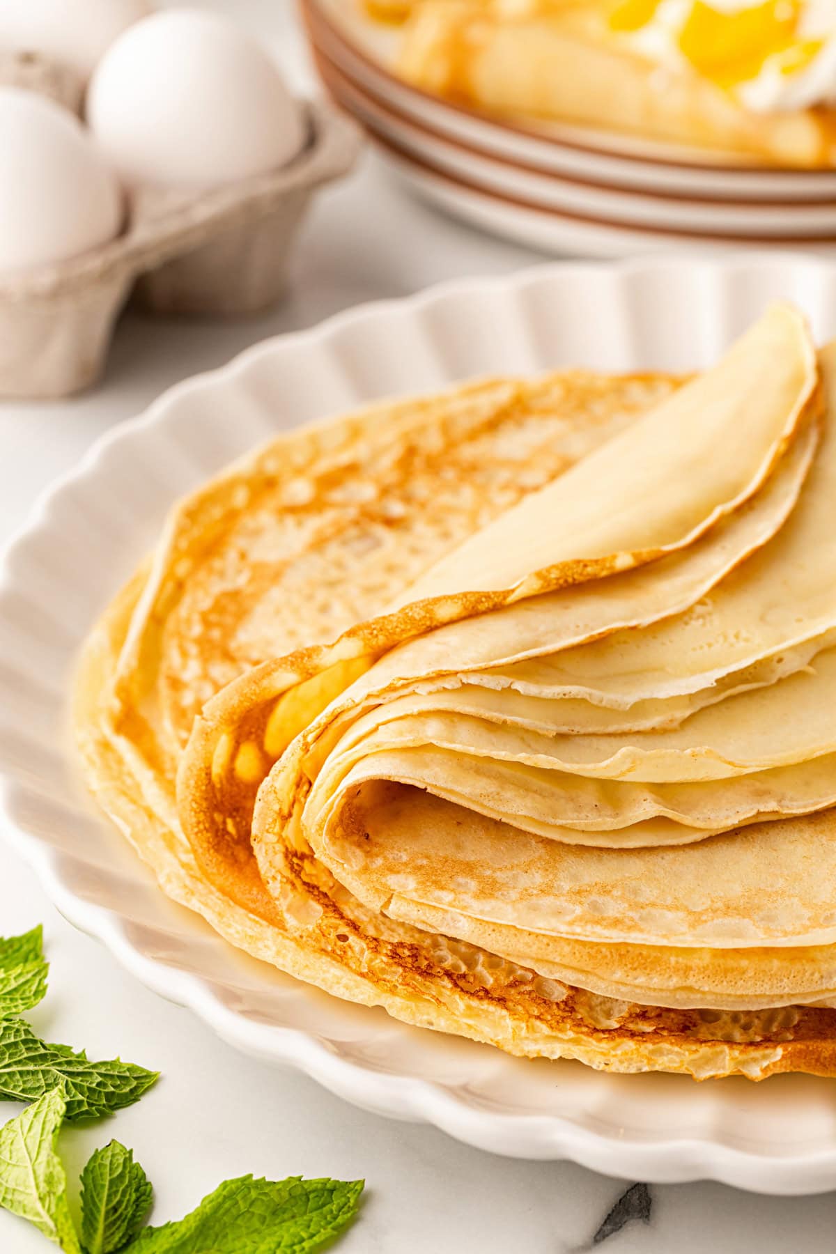 Piled crepes.