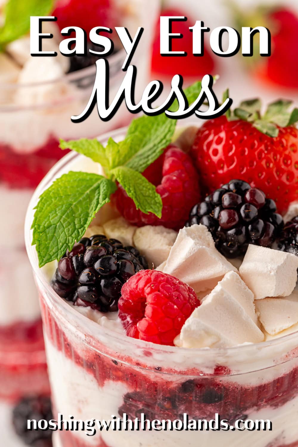 Easy Eton Mess Recipe pin. 