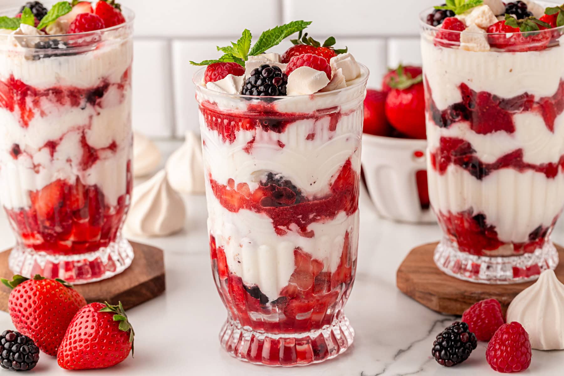 Three desserts in a row. 