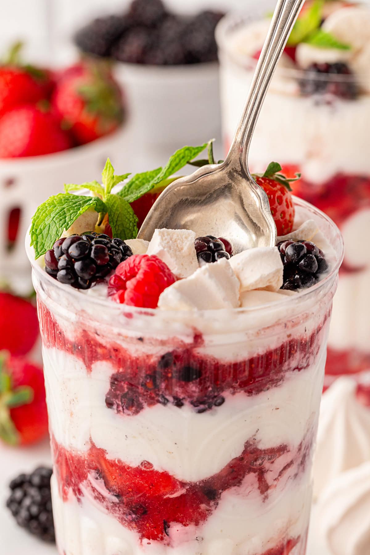 Taking a spoonful. 