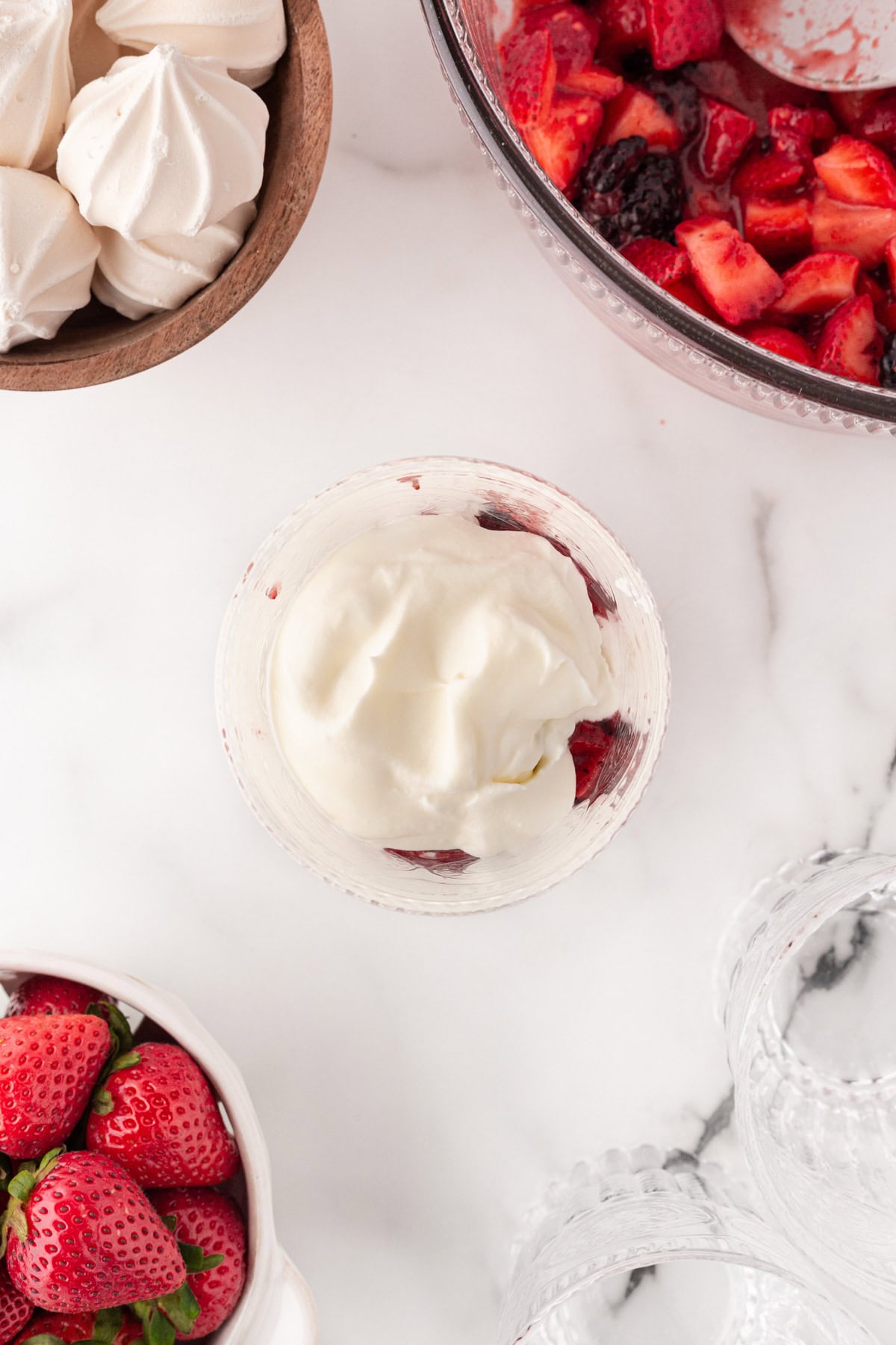 Whipped cream mixture added. 