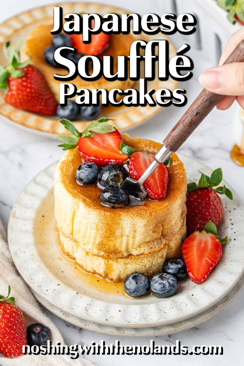 Japanese Soufflé Pancakes pin.