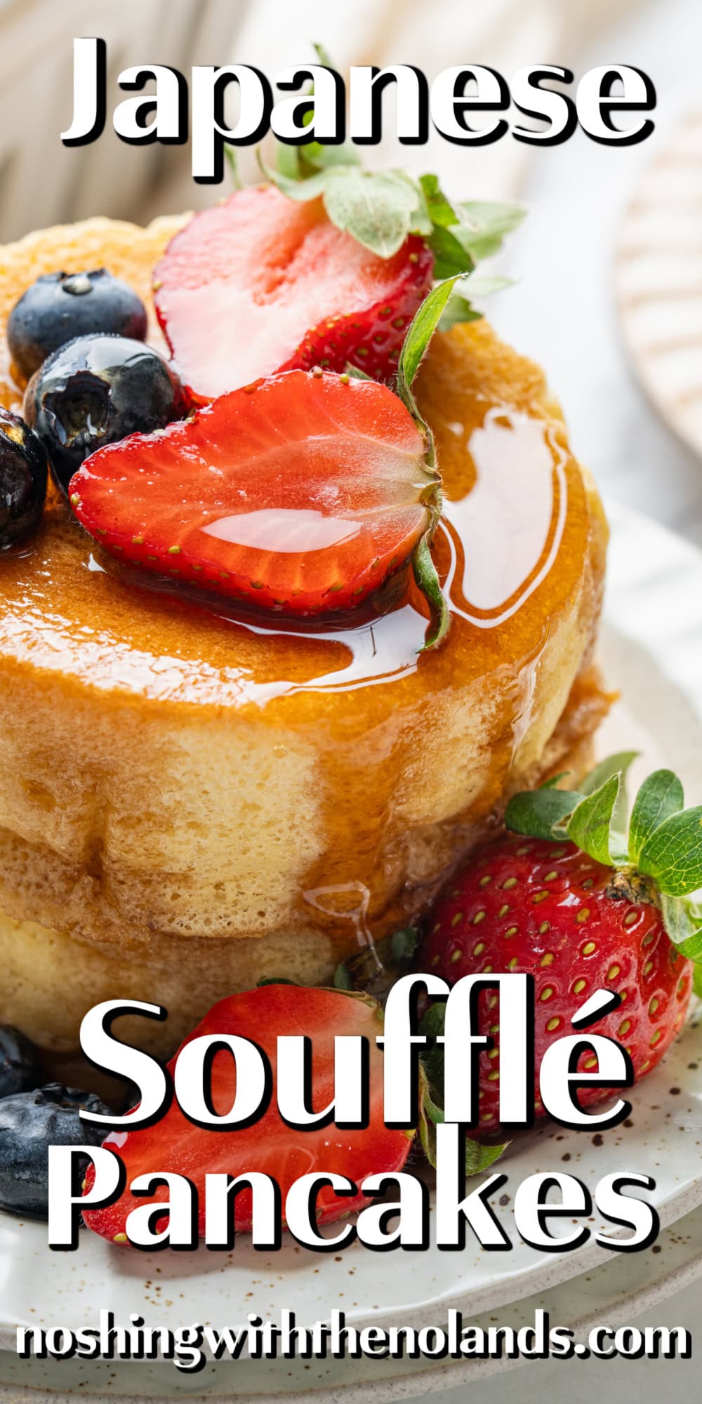 Japanese Soufflé Pancakes pin.