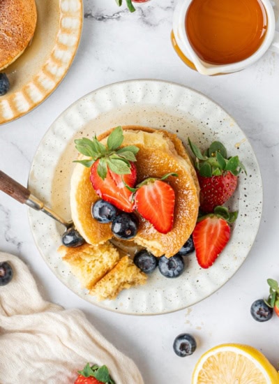 Overhead of Japanese Pancakes.