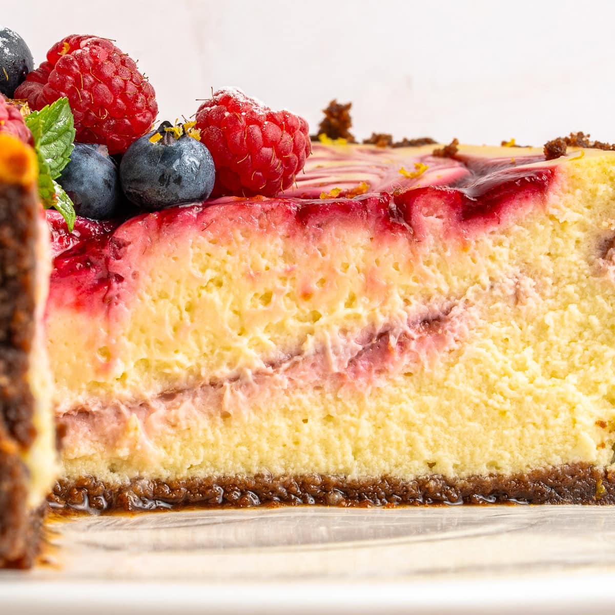Seeing inside the cheesecake.