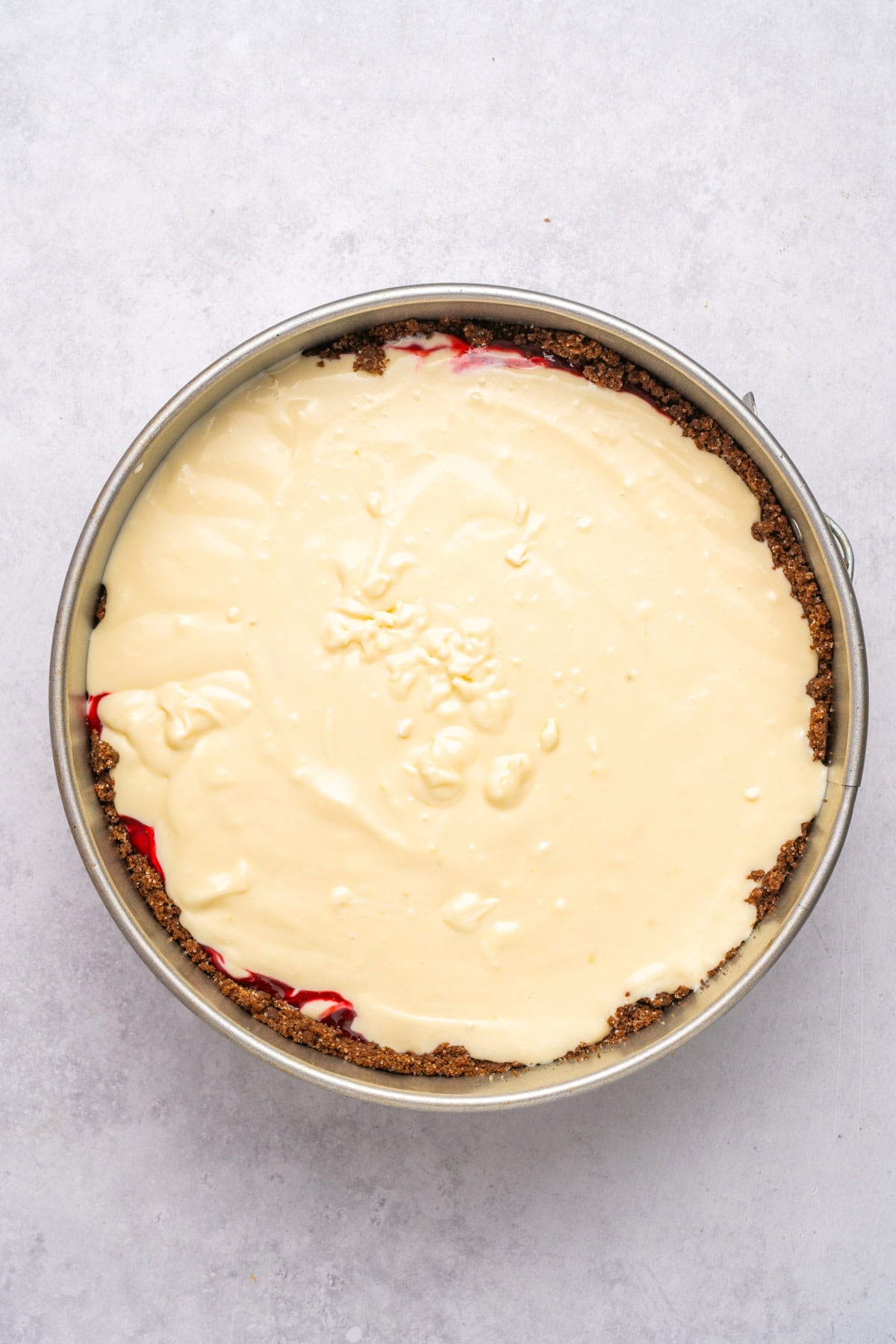 Second cheesecake filling layer.