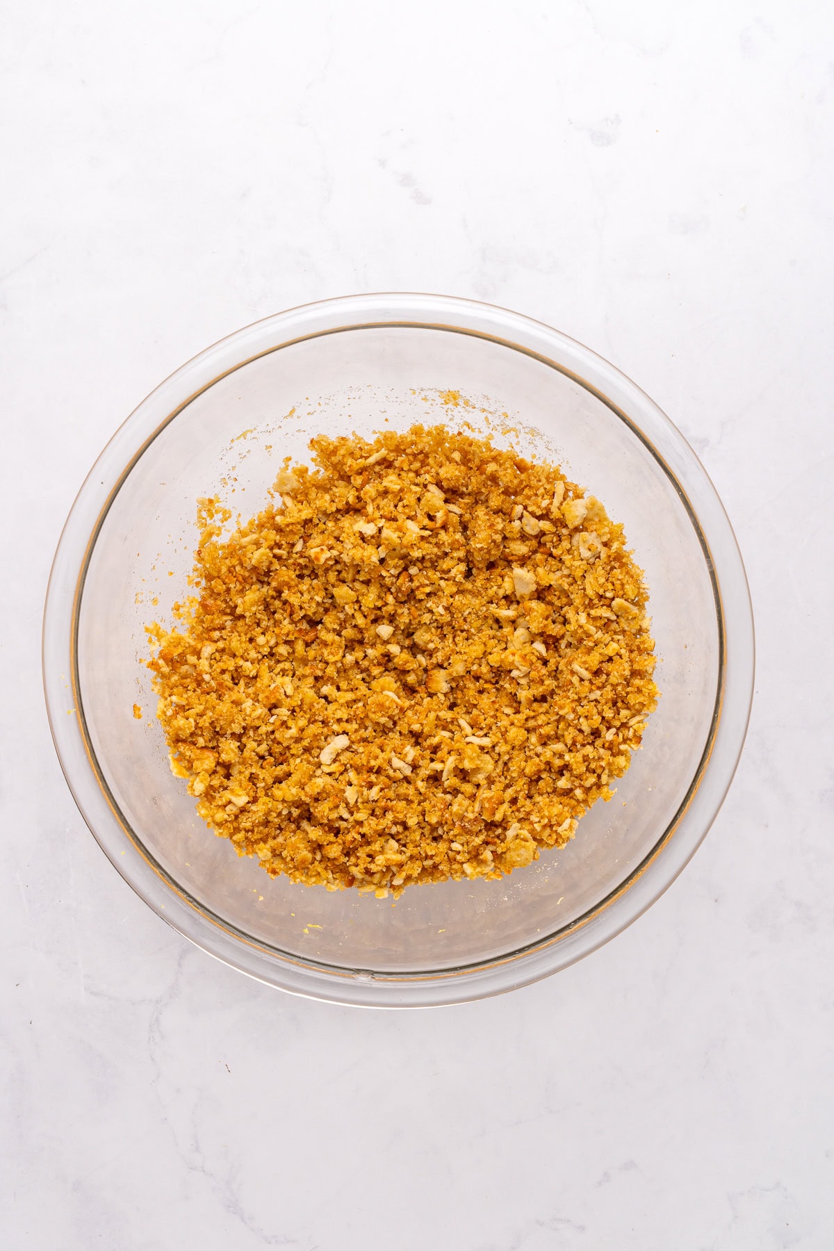 Crust ingredients combined.