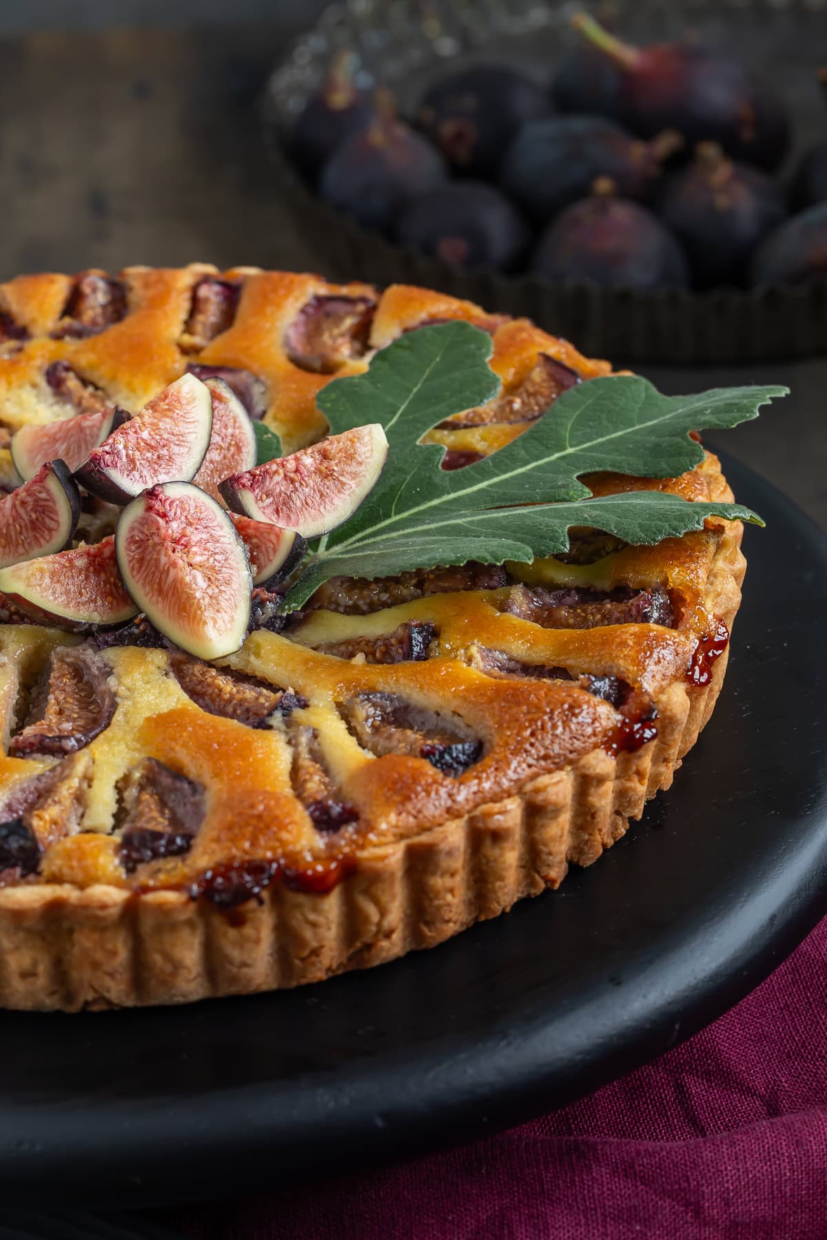 Front view of tart. 