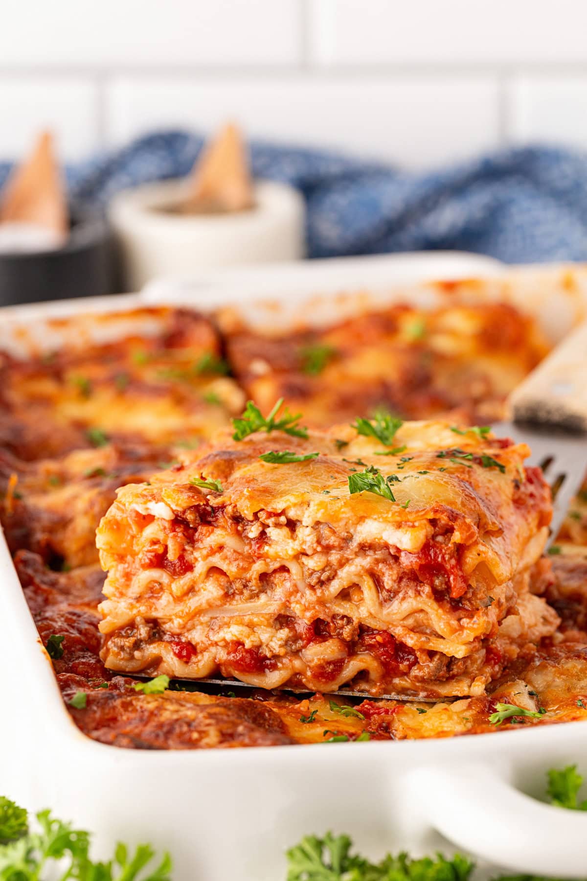 Slice on the spatula.