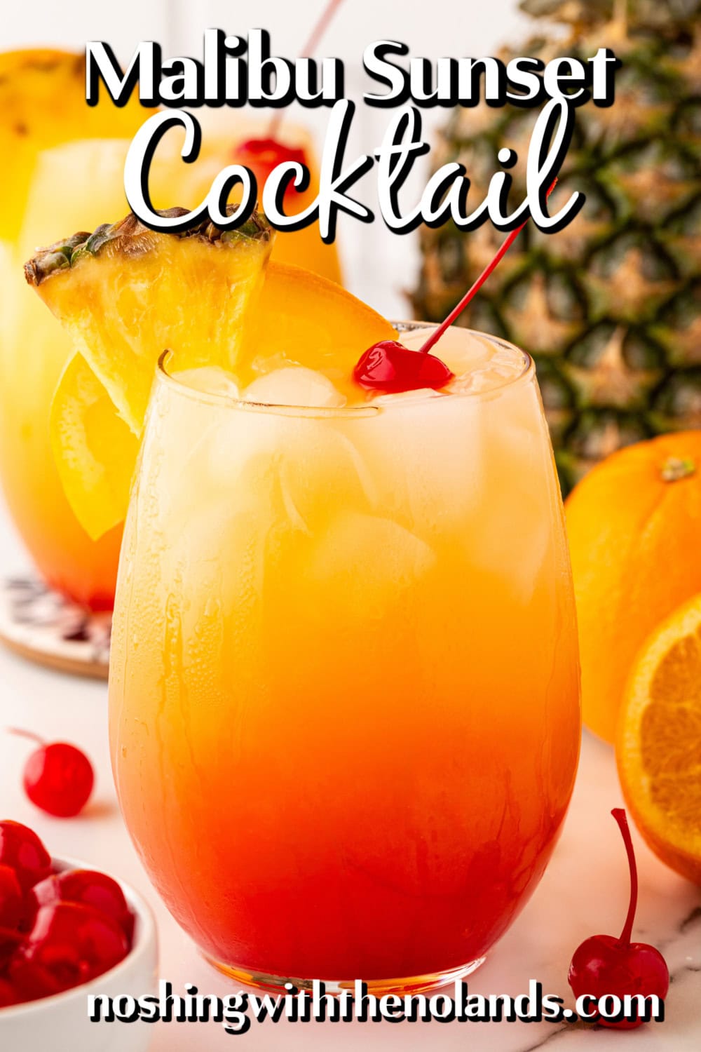 Malibu Sunset Cocktail pin.