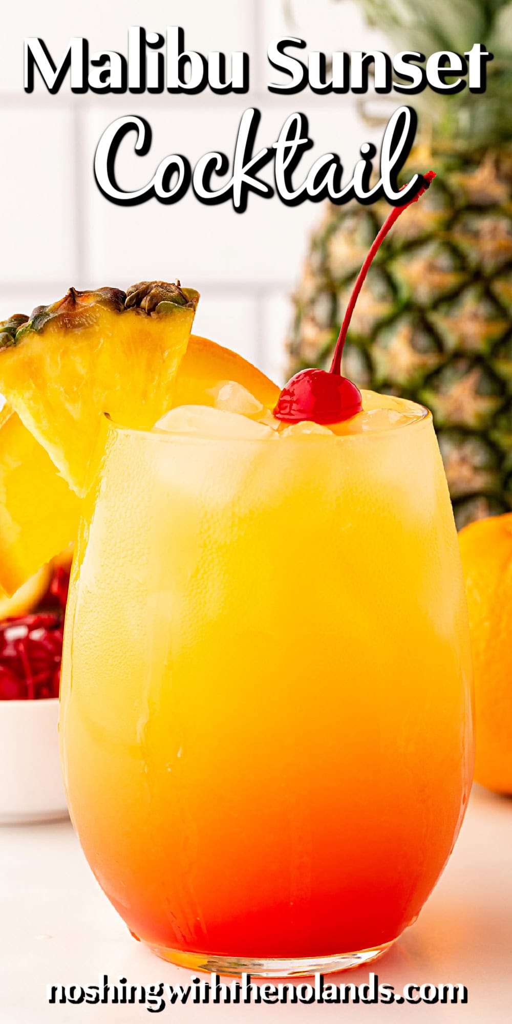 Malibu Sunset Cocktail pin.