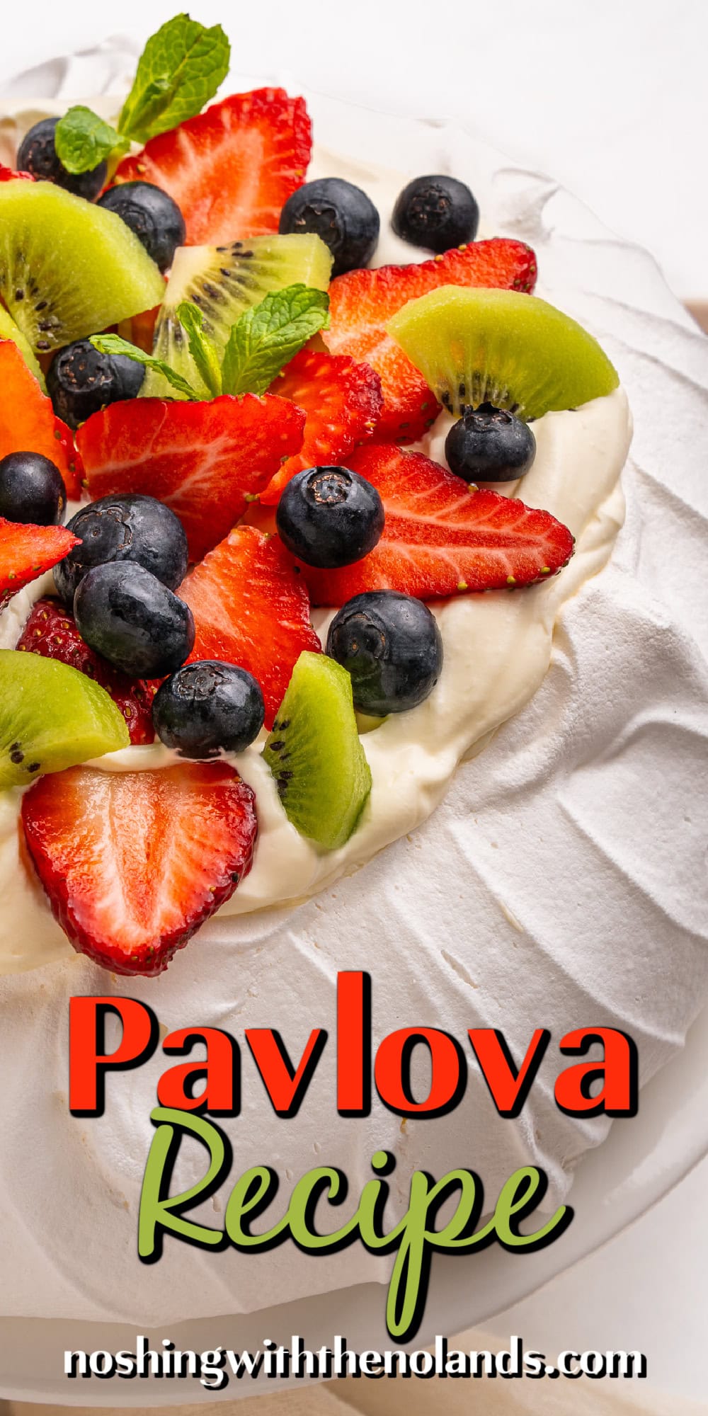 Pavlova Recipe pin.