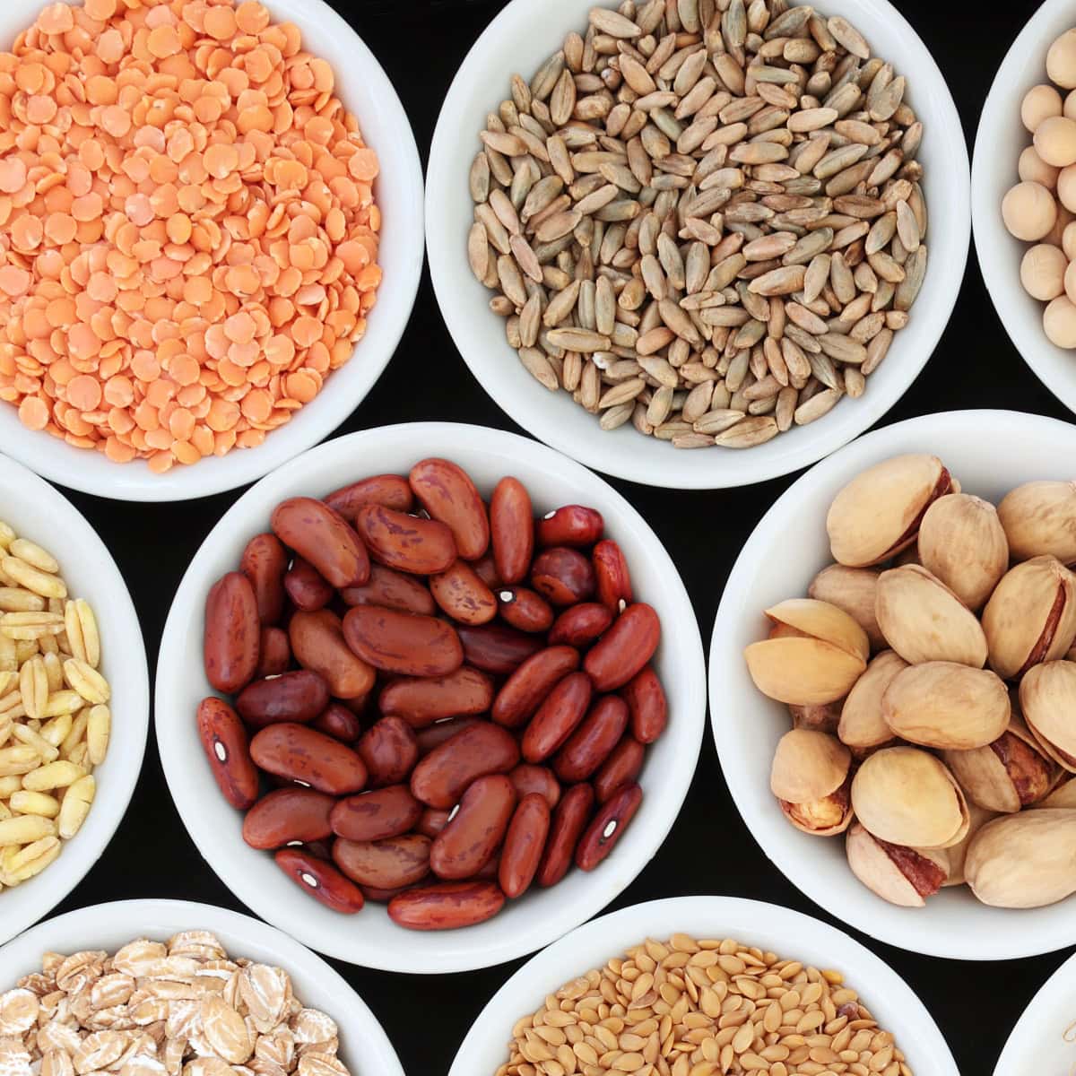 Foods that are high in fiber.