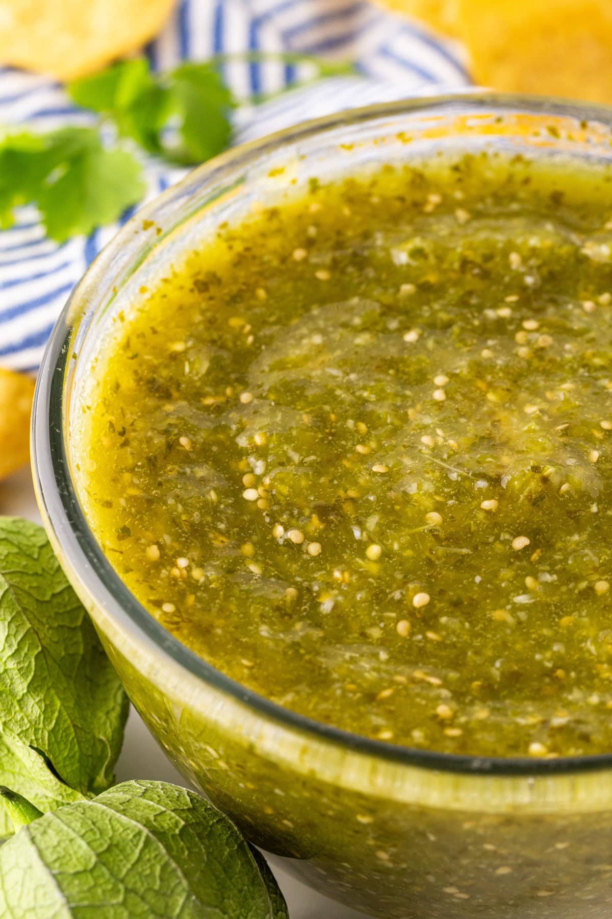 Salsa Verde in a bowl.