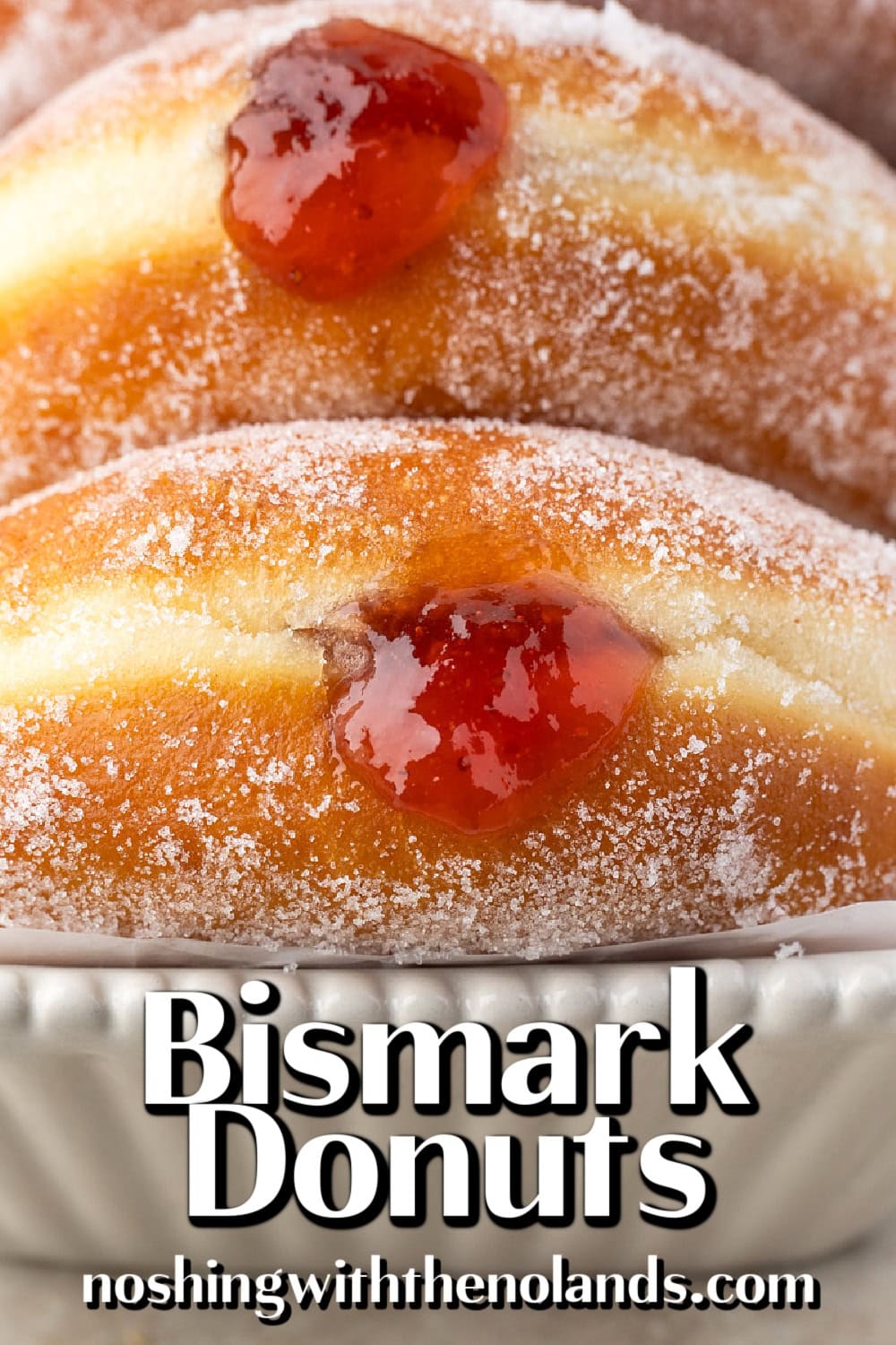 Bismark Donut Recipe pin. 