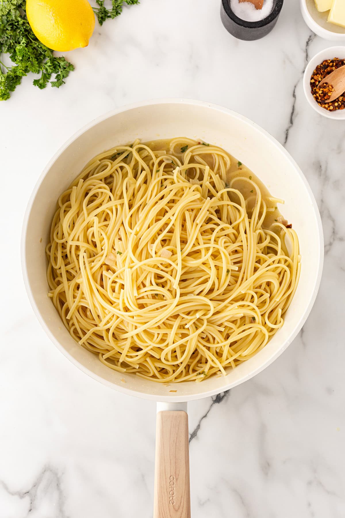 Pasta added.