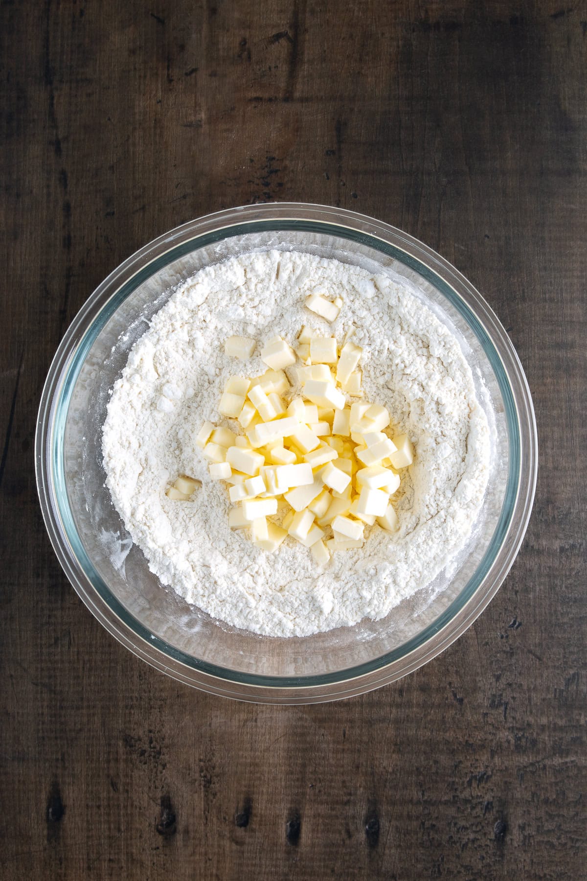 Butter cubes added. 