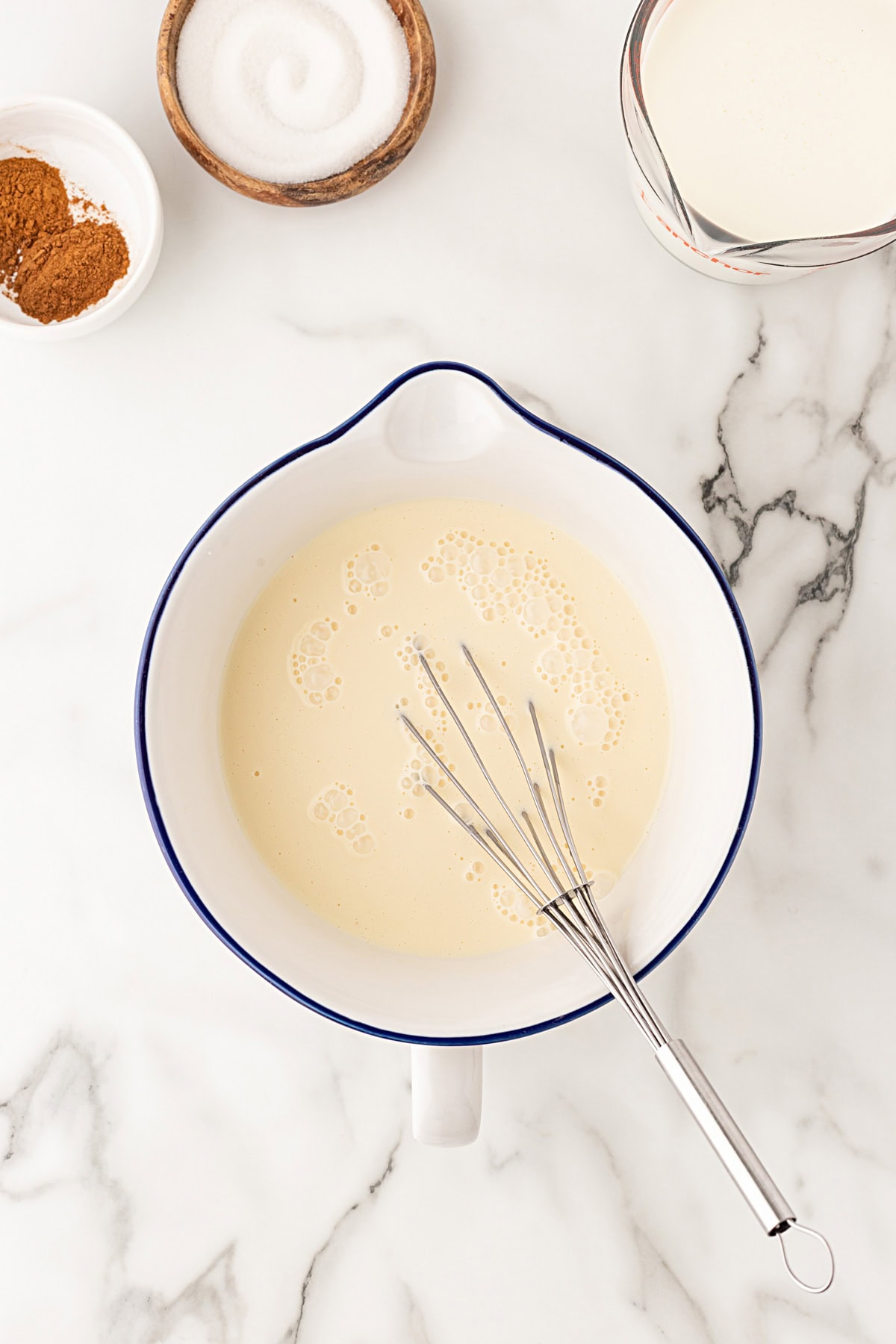 Whisked milks.