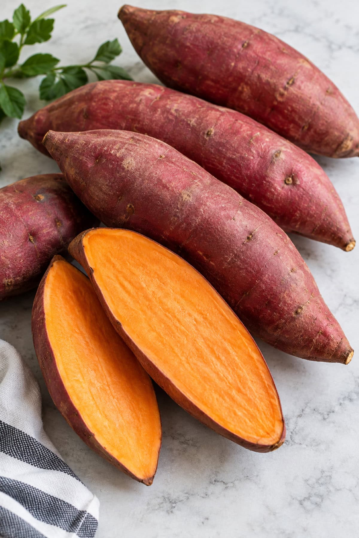 Red garnet yams.