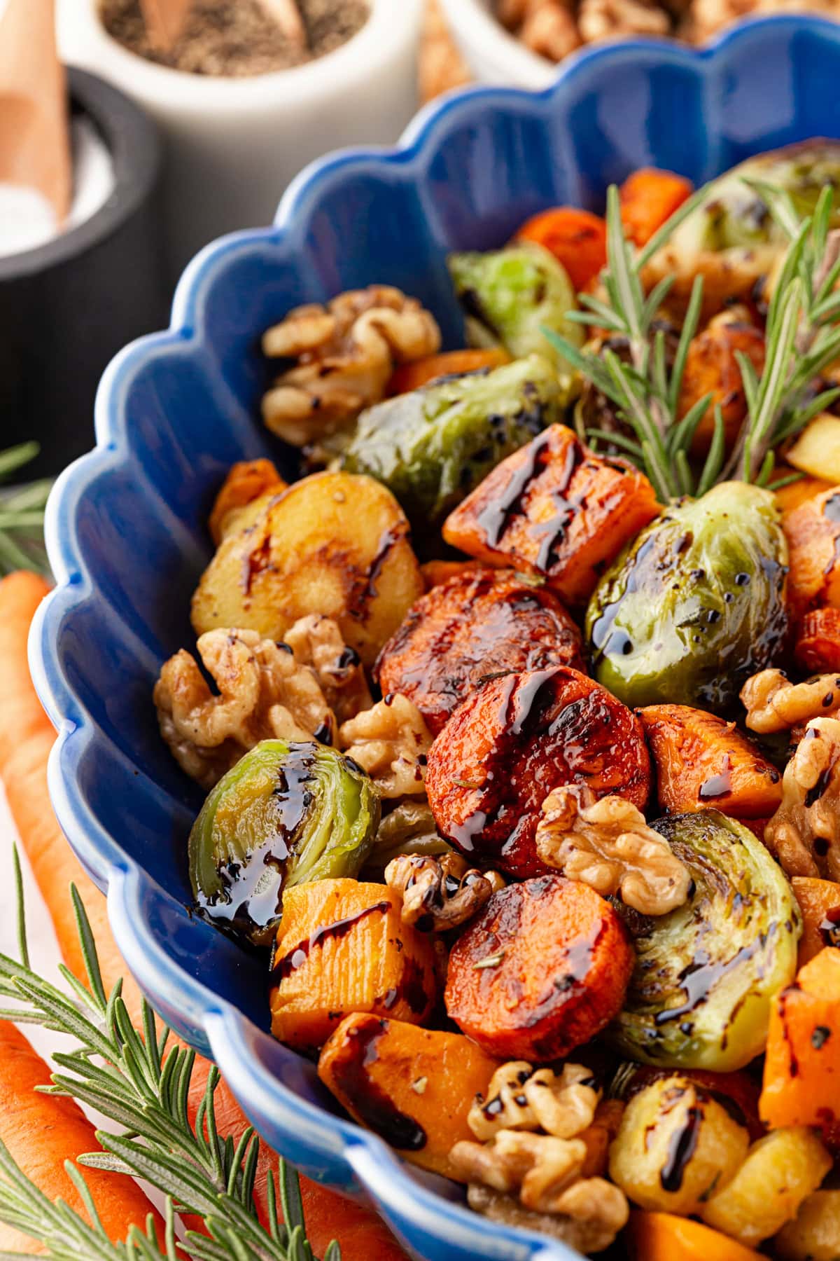 Close-up of Fall Roasted Vegetables.