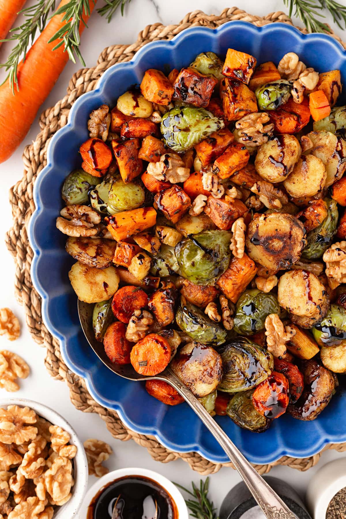Roasted Fall Vegetables in a bowl.
