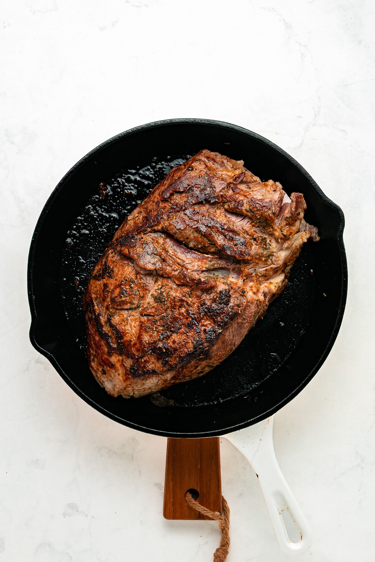 Seared chuck roast.